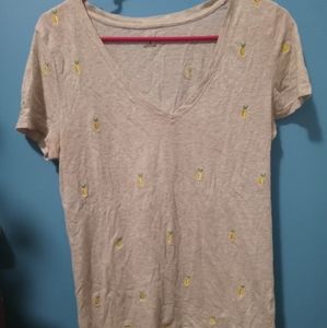 Fruit Print V-Neck